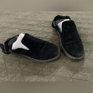 Dr marten Carlson sling back mules, suede black size 8